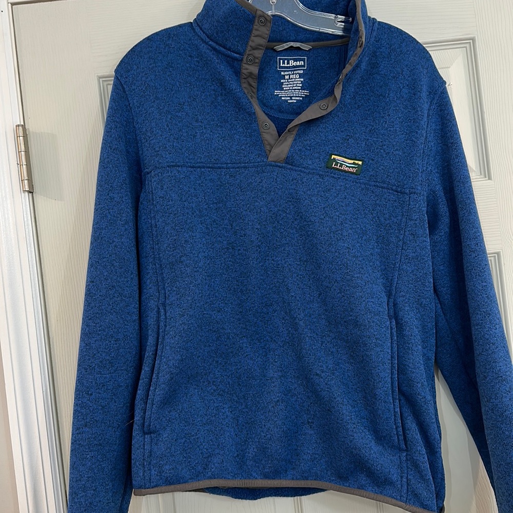 LL Bean Button-Up Pullover Fleece